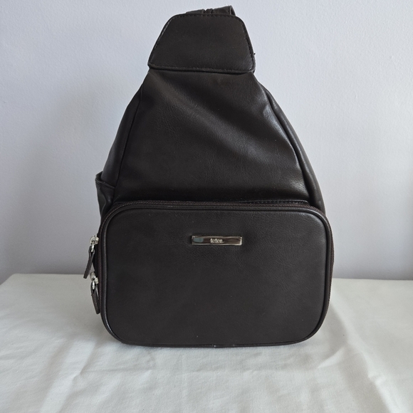 totes Handbags - Brown Single Strap to Backpack Convertable with 3 Pockets